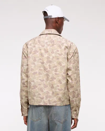 Abercrombie & Fitch Twill Zip Shirt Jacket