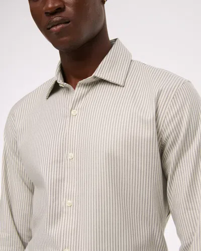 Abercrombie & Fitch A&f Collins Slim Stretch Suiting Shirt In Neutral