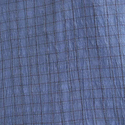 Abercrombie & Fitch Garment-dye Plaid Button-up Shirt In Blue