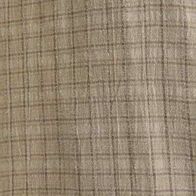 Abercrombie & Fitch Garment-dye Plaid Button-up Shirt In Brown