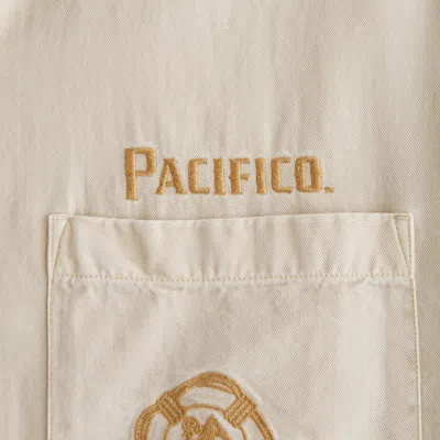 Abercrombie & Fitch Short-sleeve Pacífico Workwear Button-up Shirt In Nude