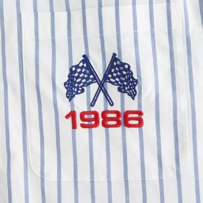 Abercrombie & Fitch Short-sleeve Racing Workwear Button-up Shirt In White