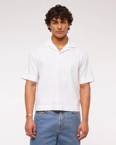 Abercrombie & Fitch Summer Linen-blend Popover In White