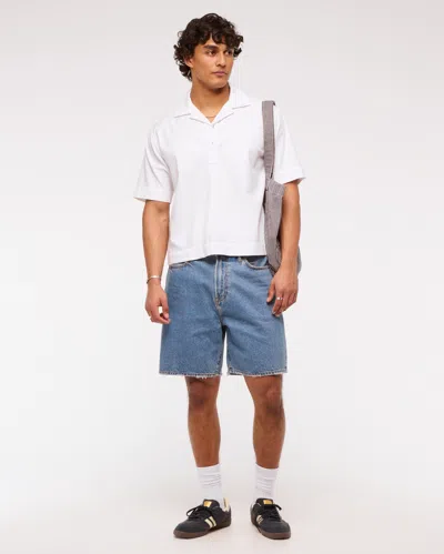Abercrombie & Fitch Summer Linen-blend Popover In White