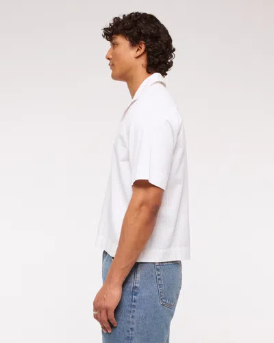 Abercrombie & Fitch Summer Linen-blend Popover In White
