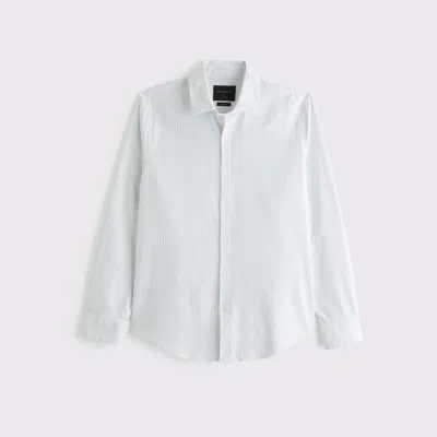 Abercrombie & Fitch A&f Collins Slim Stretch Suiting Shirt In White