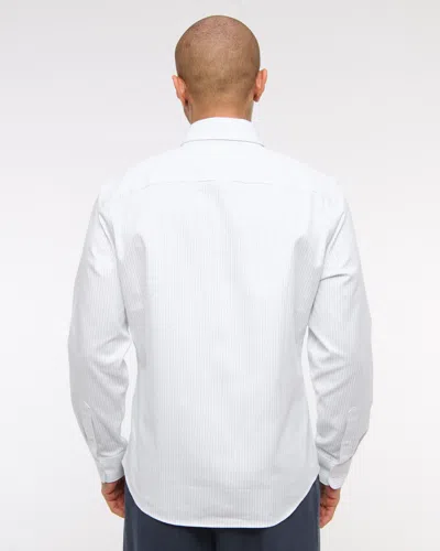 Abercrombie & Fitch A&f Collins Slim Stretch Suiting Shirt In White