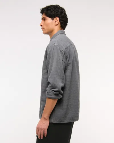 Abercrombie & Fitch A&f Breezy Shirt In Blue