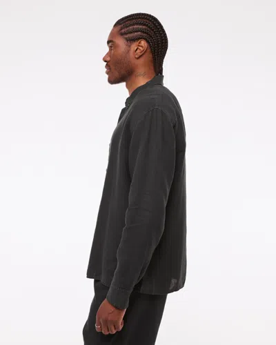 Abercrombie & Fitch Linen Button-up Shirt In Brown