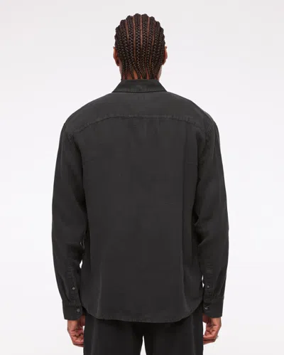 Abercrombie & Fitch Linen Button-up Shirt In Brown