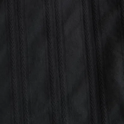 Abercrombie & Fitch Camp Collar Braided Button-up Shirt In Black