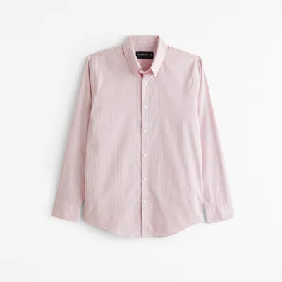 Abercrombie & Fitch Coolmax Stretch Button-up Shirt In Pink