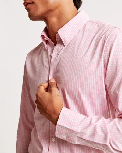 Abercrombie & Fitch Coolmax Stretch Button-up Shirt In Pink