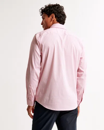 Abercrombie & Fitch Coolmax Stretch Button-up Shirt In Pink