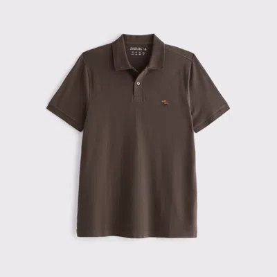 Abercrombie & Fitch Signature Icon Don't Sweat It Polo In Brown