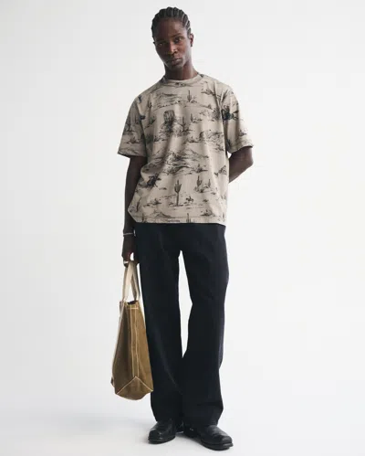 Abercrombie & Fitch Vintage-inspired Tee In Neutral