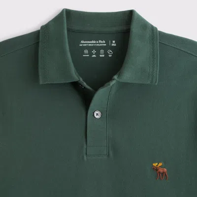Abercrombie & Fitch Signature Icon Don't Sweat It Polo In Green