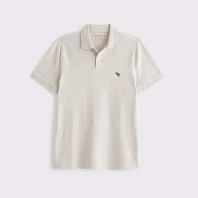 Abercrombie & Fitch Signature Icon Don't Sweat It Polo In Neutral