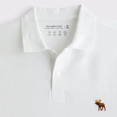 Abercrombie & Fitch Signature Icon Don't Sweat It Polo In White