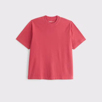 Abercrombie & Fitch Premium Heavyweight 2.0 Tee In Red