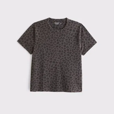 Abercrombie & Fitch Classic Polished Cropped Tee In Red