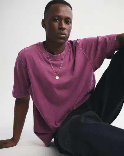 Abercrombie & Fitch Vintage-inspired Tee In Purple