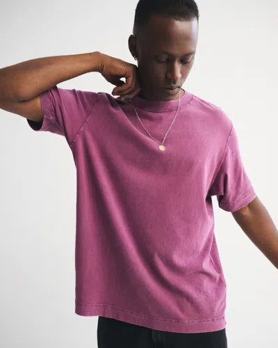 Abercrombie & Fitch Vintage-inspired Tee In Purple