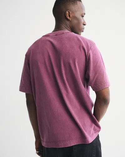 Abercrombie & Fitch Vintage-inspired Tee In Purple