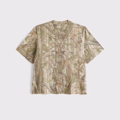 Abercrombie & Fitch Vintage-inspired Cropped Tee In Multi