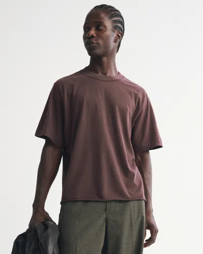 Abercrombie & Fitch Vintage-inspired Cropped Tee In Brown