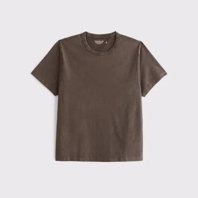 Abercrombie & Fitch Classic Polished Cropped Tee In Brown