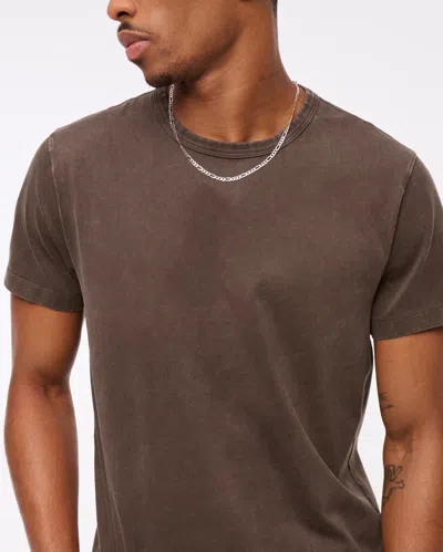 Abercrombie & Fitch Classic Polished Cropped Tee In Brown
