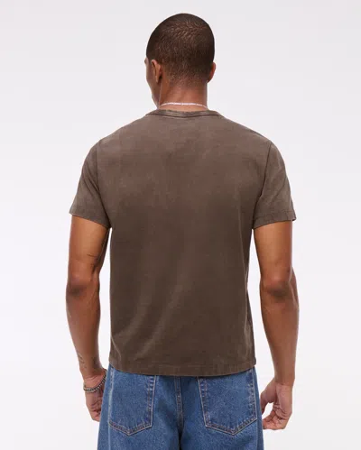 Abercrombie & Fitch Classic Polished Cropped Tee In Brown