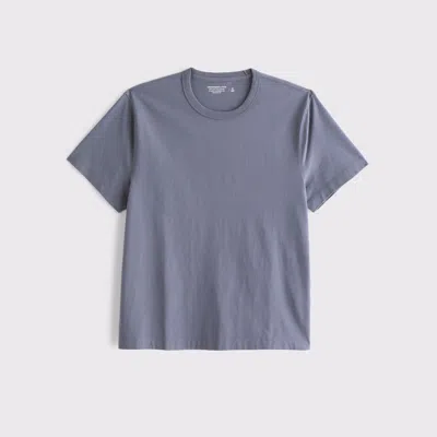 Abercrombie & Fitch Classic Polished Cropped Tee In Blue
