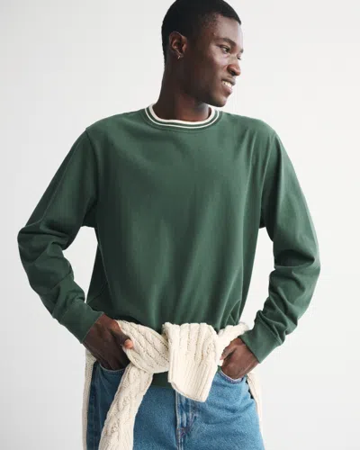 Abercrombie & Fitch Long-sleeve Premium Heavyweight 2.0 Tee In Purple