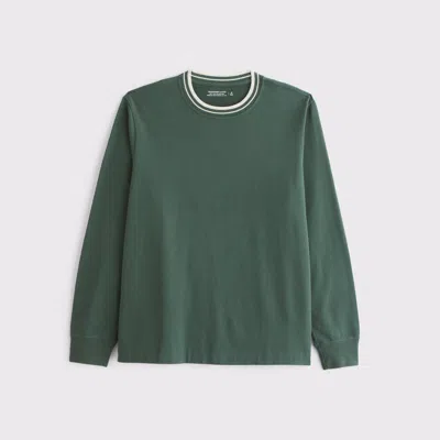 Abercrombie & Fitch Long-sleeve Premium Heavyweight 2.0 Tee In Purple