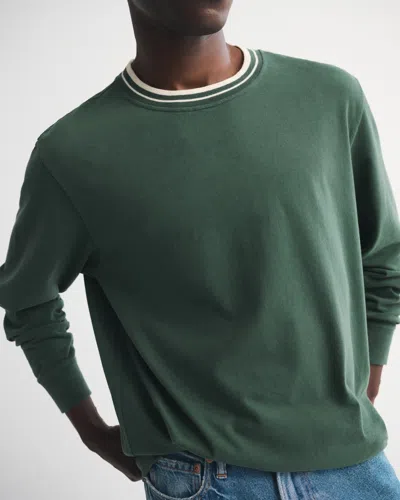 Abercrombie & Fitch Long-sleeve Premium Heavyweight 2.0 Tee In Purple