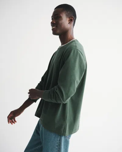 Abercrombie & Fitch Long-sleeve Premium Heavyweight 2.0 Tee In Purple