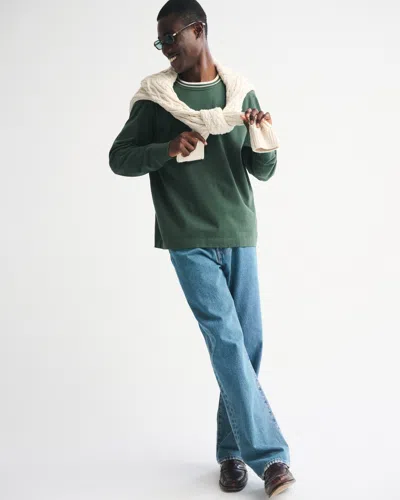 Abercrombie & Fitch Long-sleeve Premium Heavyweight 2.0 Tee In Purple