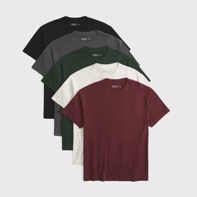 Abercrombie & Fitch 5-pack Relaxed Essential Tees In Brown