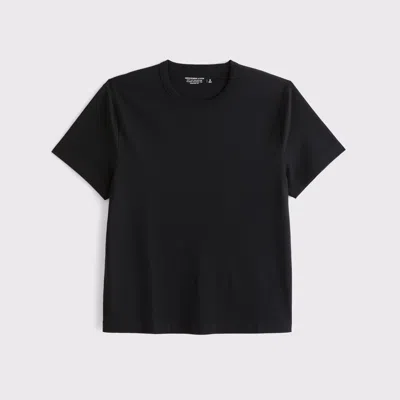 Abercrombie & Fitch Classic Polished Cropped Tee In Black