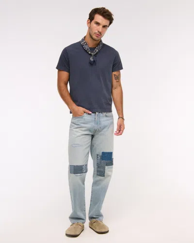 Abercrombie & Fitch Classic Polished Cropped Tee In Blue