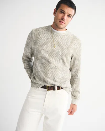 Abercrombie & Fitch Long-sleeve Classic Waffle Tee In Green