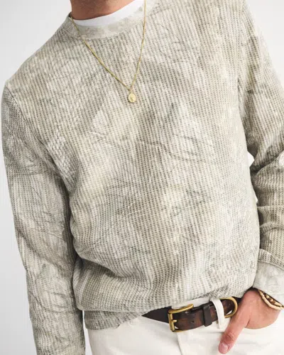 Abercrombie & Fitch Long-sleeve Classic Waffle Tee In Green