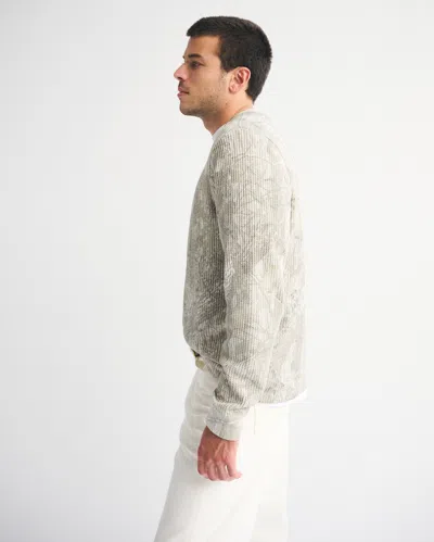 Abercrombie & Fitch Long-sleeve Classic Waffle Tee In Green