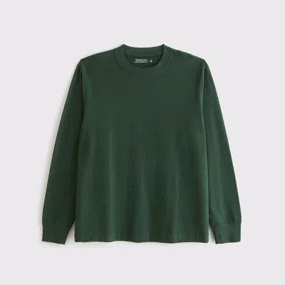 Abercrombie & Fitch Long-sleeve Premium Heavyweight 2.0 Tee In Green