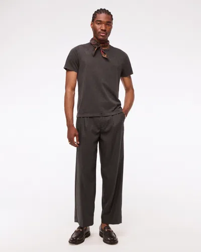 Abercrombie & Fitch Classic Polished Cropped Tee In Gray