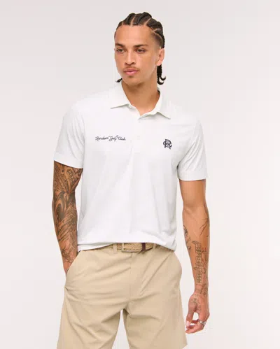 Abercrombie & Fitch Random Golf Club Performance Polo In White