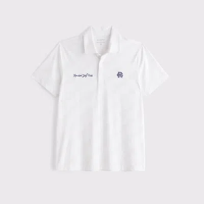 Abercrombie & Fitch Random Golf Club Performance Polo In White