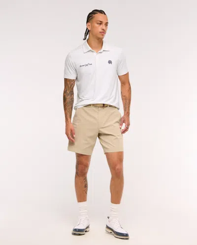 Abercrombie & Fitch Random Golf Club Performance Polo In White